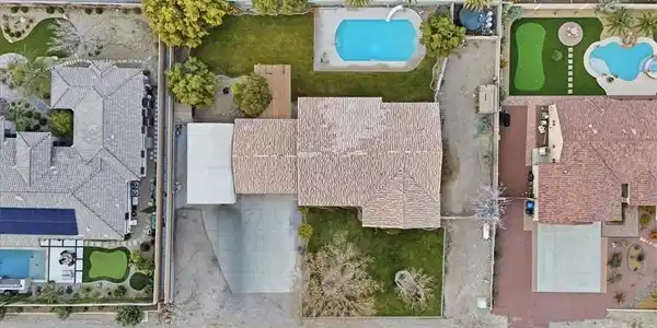 Image 3: Drone / aerial view of a pool area