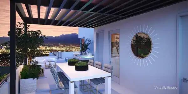 Image 3: An open-air deck with strip views perfect for ente
