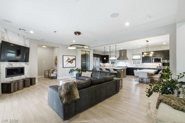 Image 1: An open floorplan seamlessly connects the living r