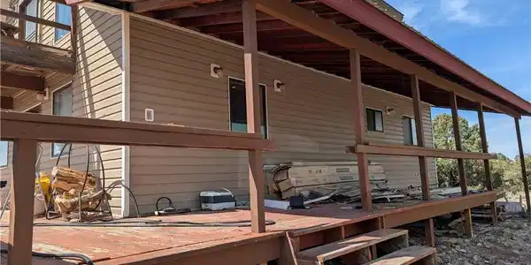 Image 3: View of wooden deck
