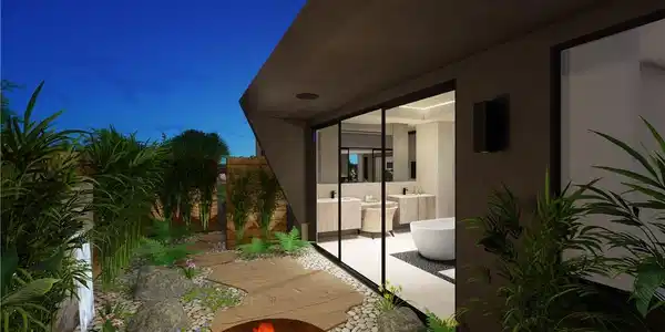 Image 4: Balcony featuring a fire pit