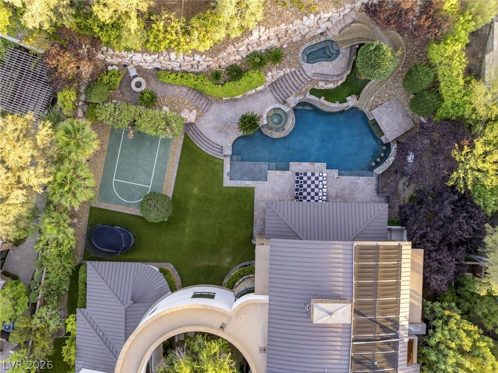 Image 4: An aerial perspective reveals a luxurious outdoor