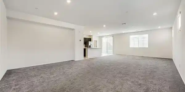 Image 4: Room to stretch out &mdash; this expansive carpeted livi