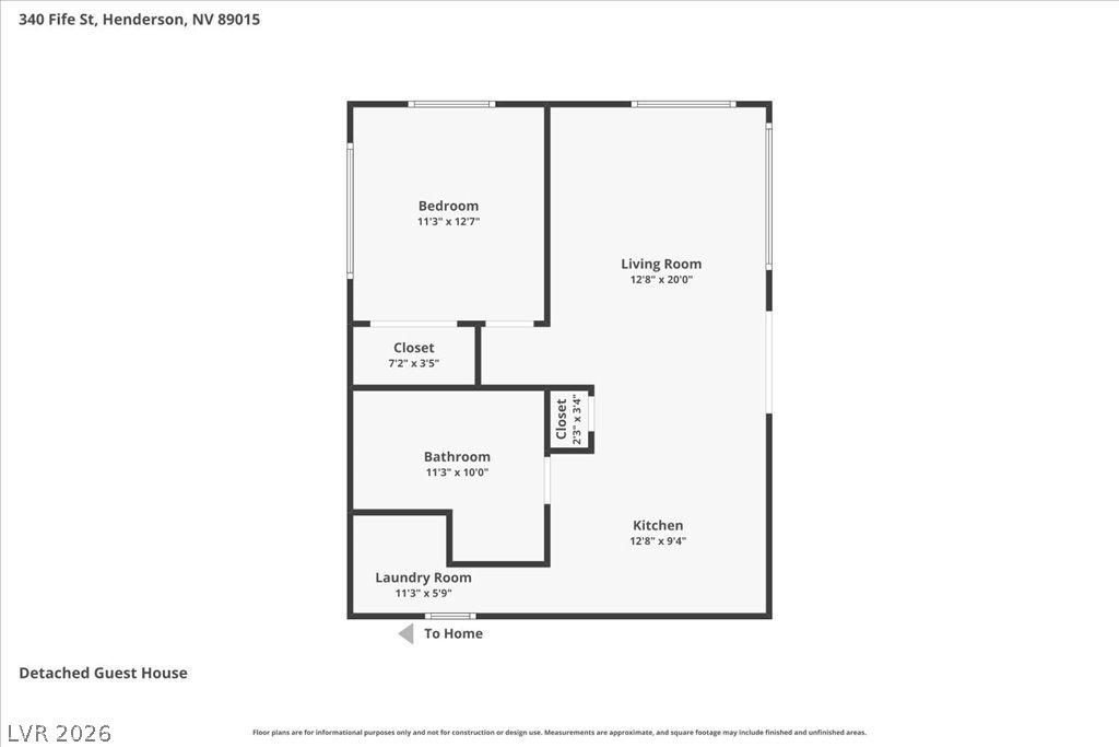Image 4: A well-designed floor plan details a detached gues