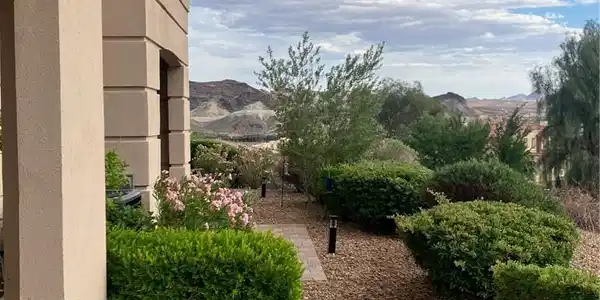 Image 3: View of yard with a mountain view