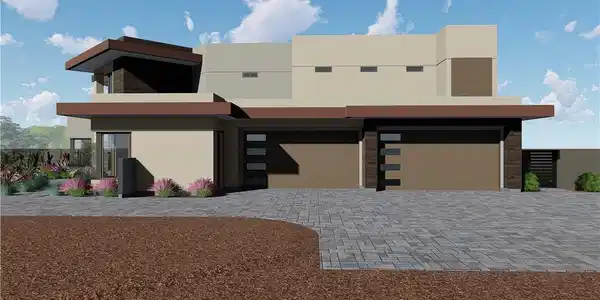 Image 3: Exterior Garage Side Rendering - actual color may