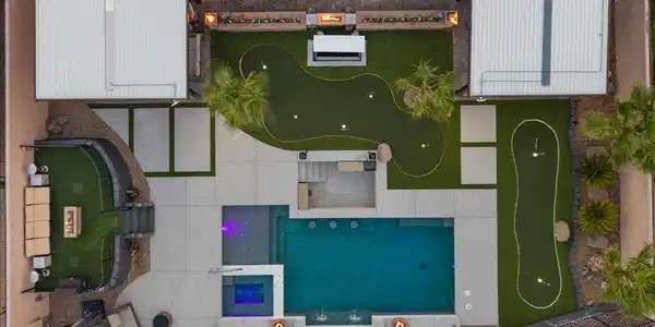 Image 4: An aerial perspective showcases a meticulously des