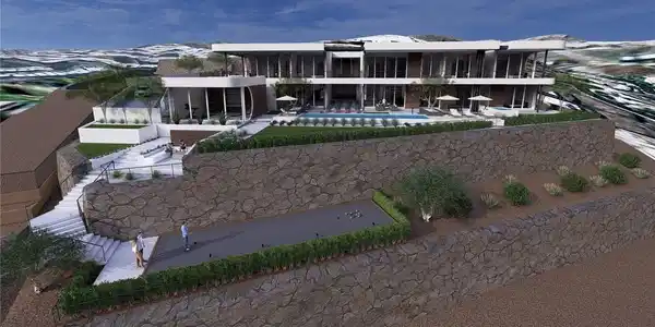 Image 4: Perched on a hillside, this contemporary estate co