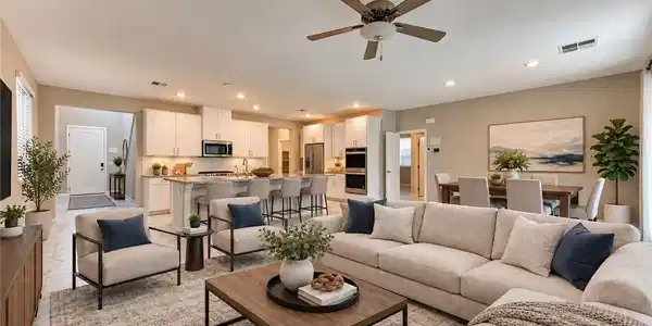 Image 4: Modern kitchen with granite countertops and a cent