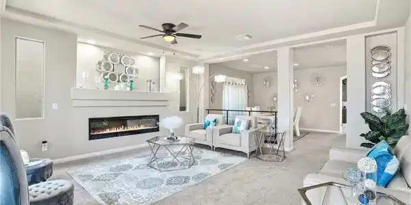 Image 4: Formal living room with fireplace
