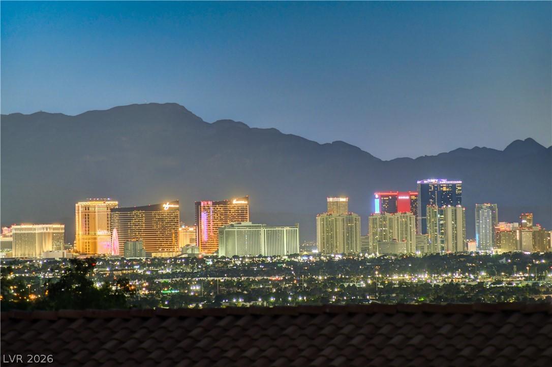 Image 2: A captivating panorama of city lights illuminating