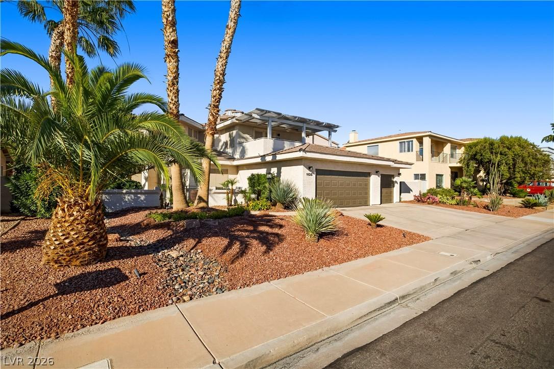 Image 4: A desert oasis with mature palms, an enclosed cour