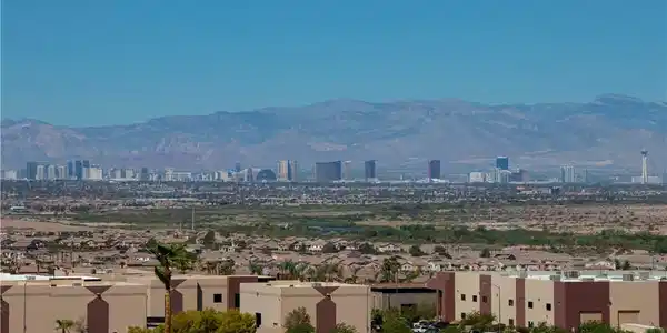 Image 3: Far-reaching desert views encompass the distant mo