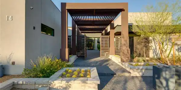 Image 3: Elegant entry to a private gated courtyard