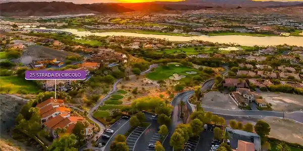 Image 3: An aerial perspective reveals a vibrant neighborho