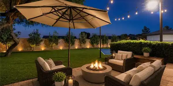 Image 4: VIRTUALLY ENHANCED. An inviting outdoor living spa