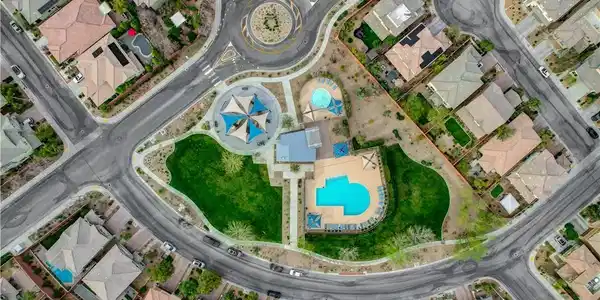 Image 3: An aerial perspective reveals a vibrant community