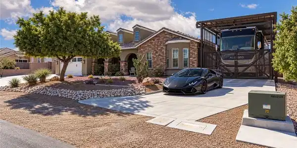 Image 4: An inviting facade featuring a blend of stone and