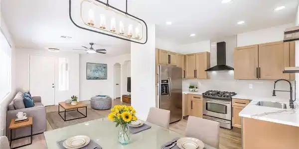 Image 3: An open concept design seamlessly connects the liv