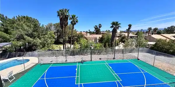 Image 3: View of sport court featuring community basketball