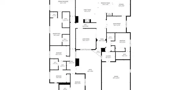 Image 2: An organized floor plan outlines the spacious layo