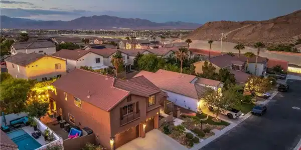 Image 4: An aerial perspective reveals a vibrant neighborho