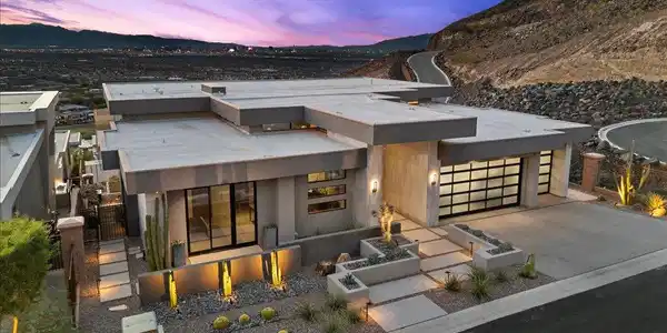 Image 2: Bold geometric lines and integrated stone textures