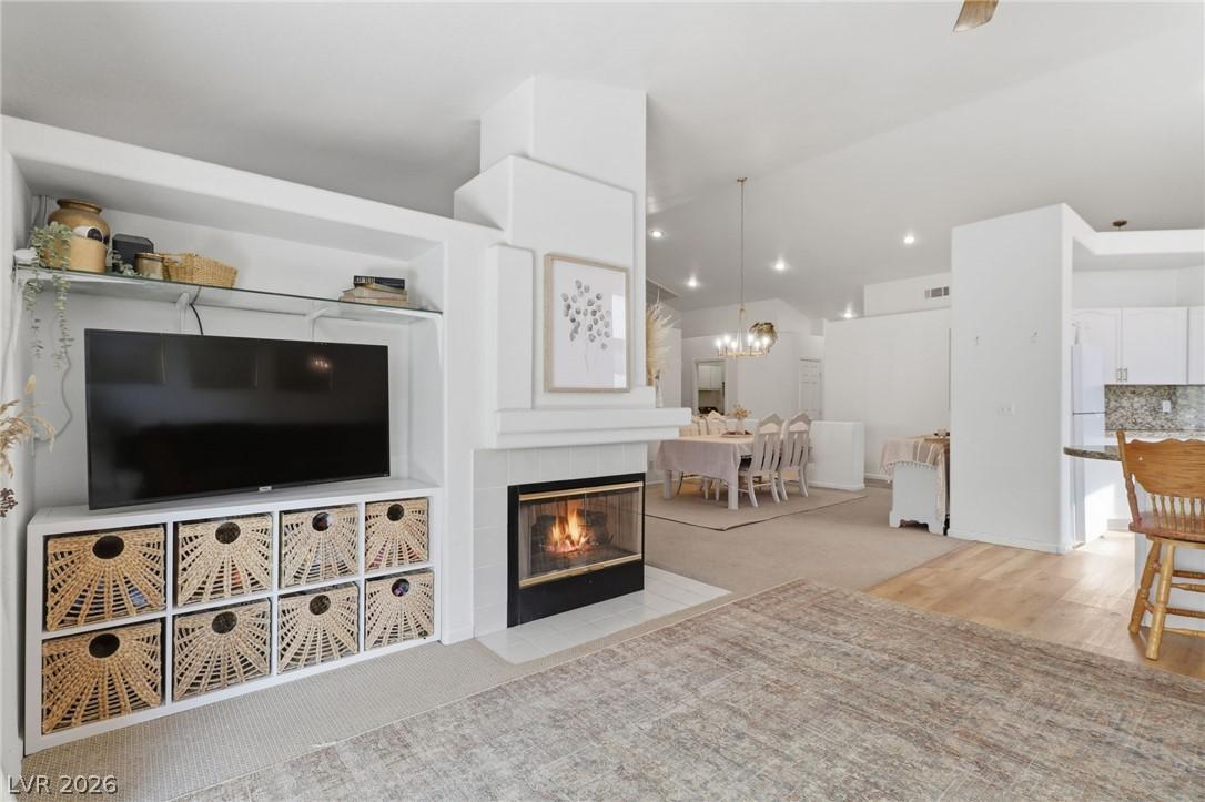 Image 3: family room with fireplace