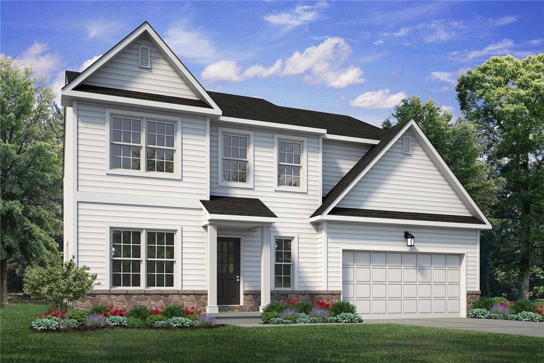 Image 1: A classic two-story residence presents a pristine