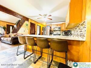Image 4: Kitchen island with extra seating