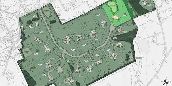 Image 2: Detailed neighborhood master plan illustrating par