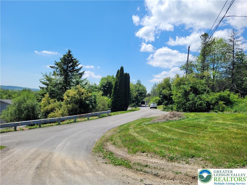Image 2: A gently curving asphalt road winds through verdan