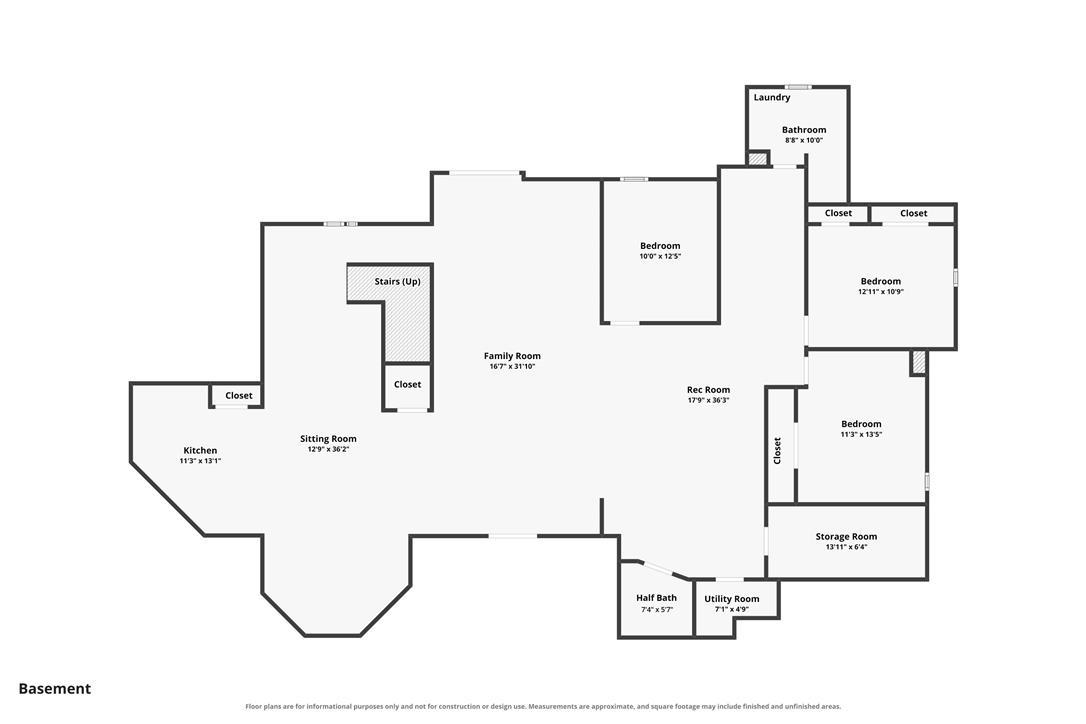 Image 3: A comprehensive basement floor plan reveals versat