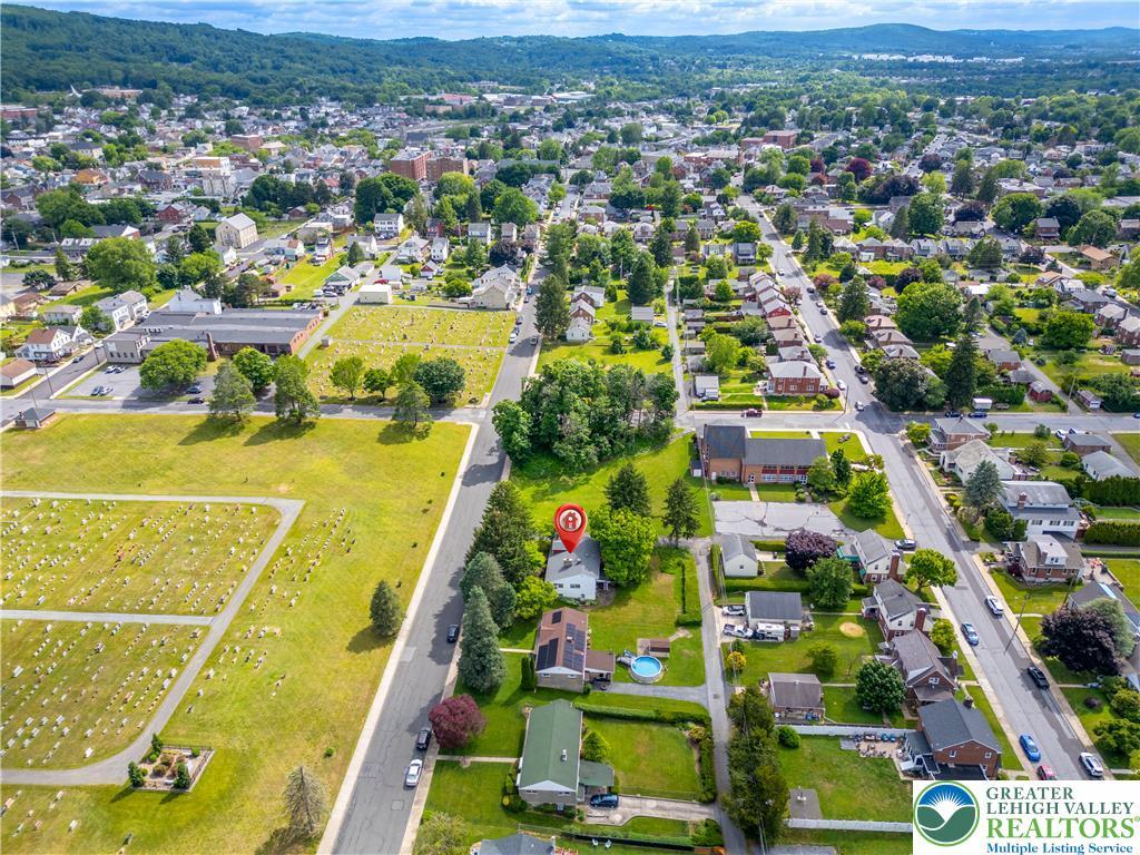 Image 3: An aerial perspective reveals a vibrant neighborho