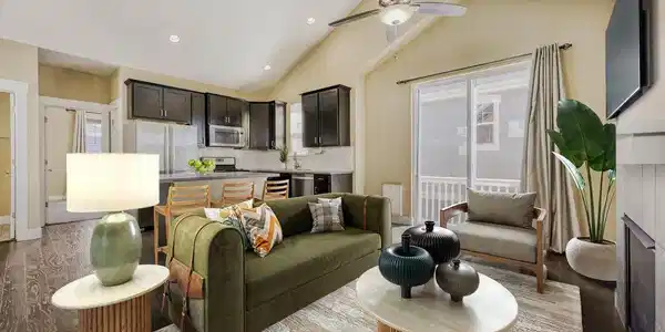 Image 4: Virtually staged living room Image 4: Virtually staged living room