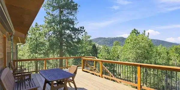 Image 3: Back deck with a quiet view! Image 3: Back deck with a quiet view!