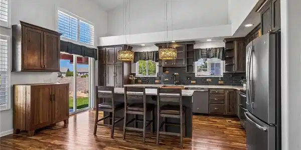 Image 2: Gourmet Kitchen with Slider to rear yard