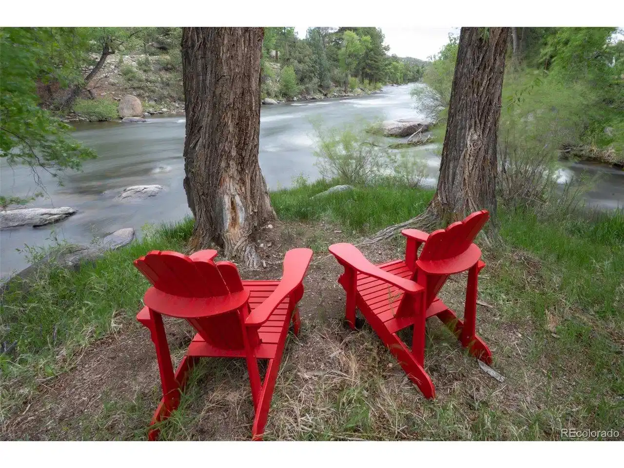 Image 1: HOA Open Space looking at the confluence of the Arkansas River (left) and Cottonwood Creek (right) Image 1: HOA Open Space looking at the confluence of the Arkansas River (left) and Cottonwood Creek (right)