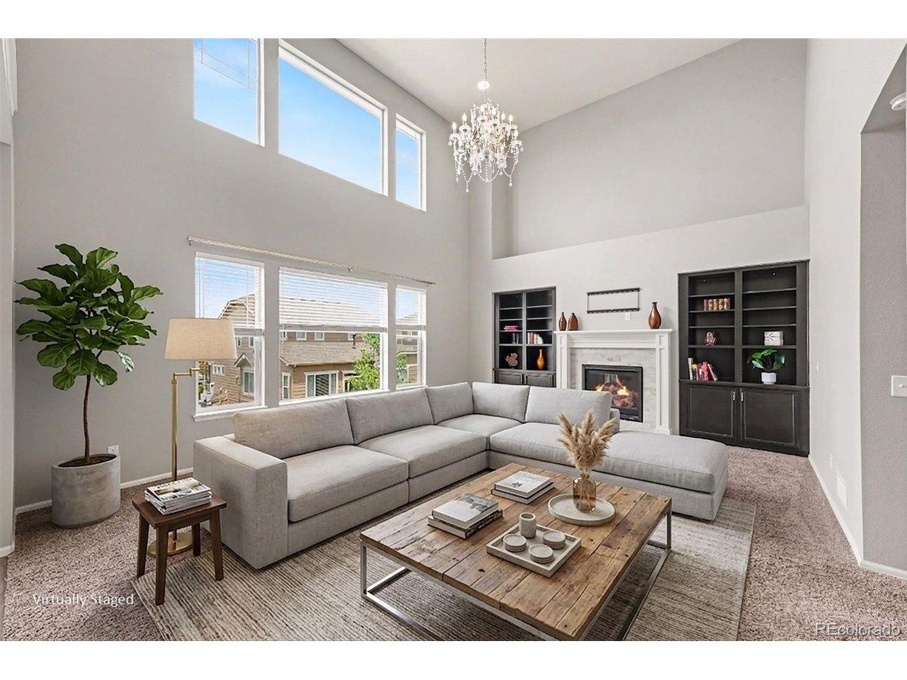 Image 2: Great room with built ins and gas fireplace - opens to loft Image 2: Great room with built ins and gas fireplace - opens to loft