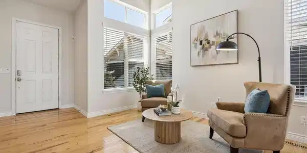 Image 4: Inviting seating area with abundant natural light. Image 4: Inviting seating area with abundant natural light.