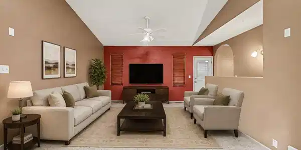 Image 2: Virtually Staged Living Room