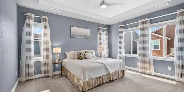 Image 4: Spacious primary bedroom has plenty of room for a king-sized bed plus nightstands Image 4: Spacious primary bedroom has plenty of room for a king-sized bed plus nightstands