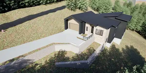 Image 2: concept rendering of what kind of home can be build on this site Image 2: concept rendering of what kind of home can be build on this site