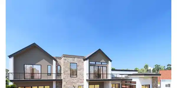 Image 4: Rendering of new luxury home coming soon showcasing multiple outdoor entertainment areas with panoramic mountain views. Image 4: Rendering of new luxury home coming soon showcasing multiple outdoor entertainment areas with panoramic mountain views.
