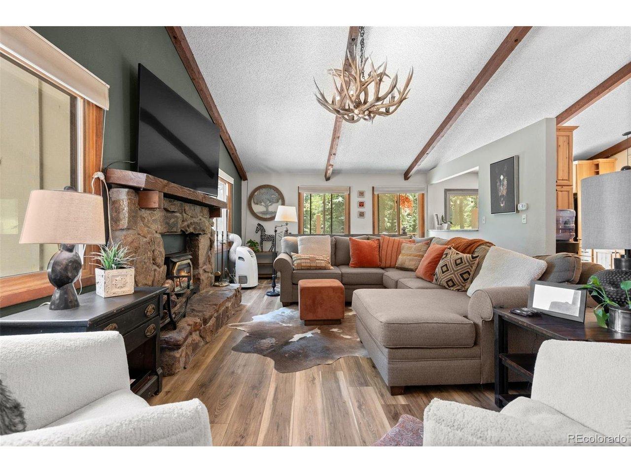 Image 2: Wood Beam Vaulted Ceiling, Great Room Image 2: Wood Beam Vaulted Ceiling, Great Room