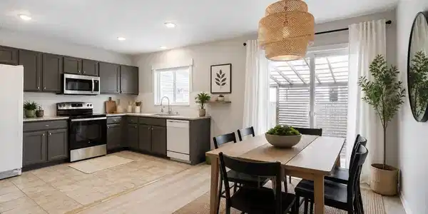 Image 3: Dining room and kitchen - Virtually Stage