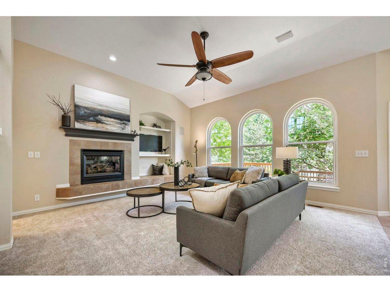 Image 4: family room, cozy gas fireplace