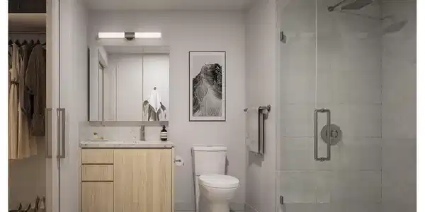 Image 3: Bathroom rendering- Uptown finish