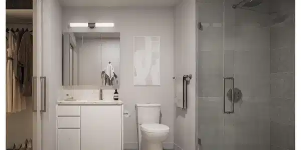 Image 4: Bathroom Rendering- Downtown finish