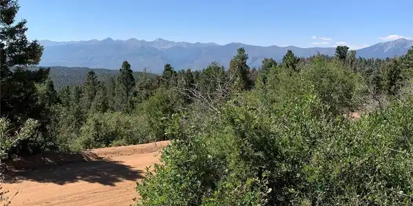 Image 4: Views of the Sangre De Cristo Mountains from the highest point on the property